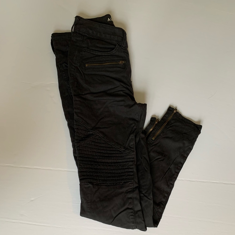 American Eagle moto black high rise  jeggings S.4
